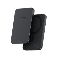 Empower by PanzerGlass Trdls Power Bank 5000mAh 15W - Sleek Space Black Design, Fast Charging with 1xUSB-C - Perfect for On-the-